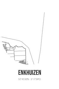 Enkhuizen (Noord-Holland) | Karte | Schwarz-Weiß von Rezona