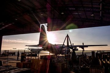 Belgische C-130 in de ochtend