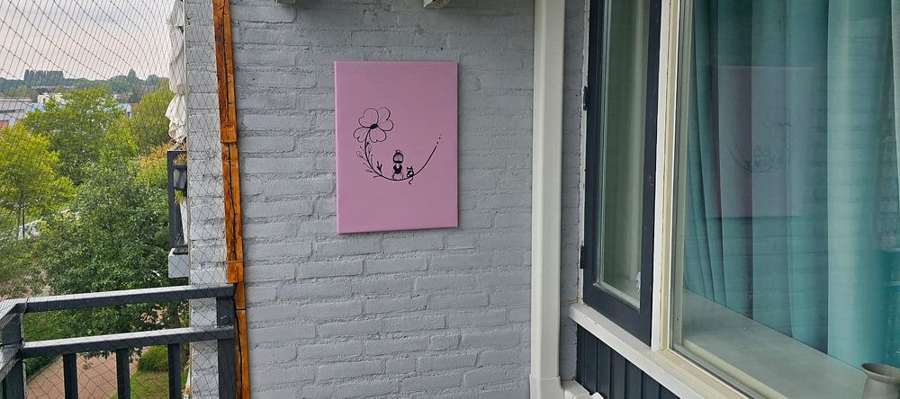 Het meisje en haar kat van Hilde Remerie Photography and digital art