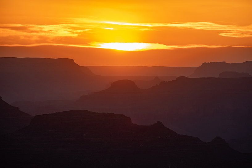 Zonsondergang over de Grand Canyon USA von Harry Kors