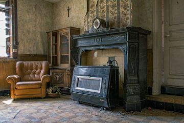 Beautiful fireplace in old farmhouse by Tim Vlielander