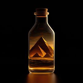 Pyramiden in einer Glasflasche von TheXclusive Art
