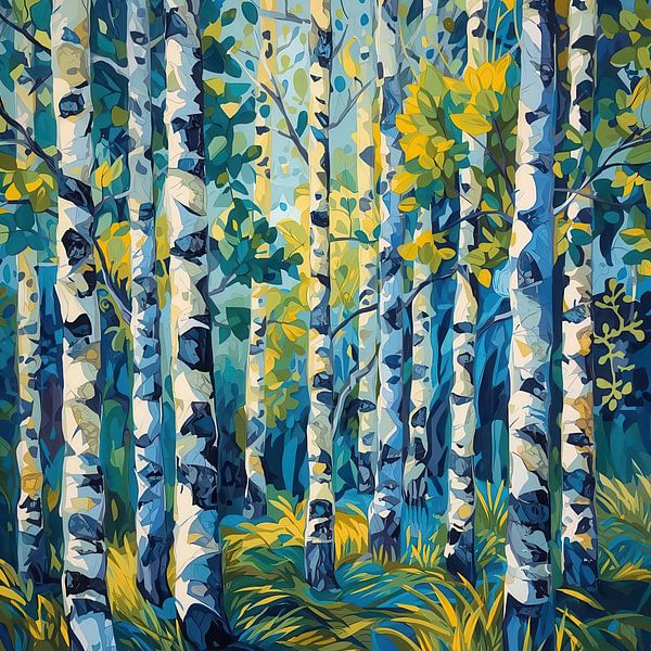 In the birch grove by Kay Weber