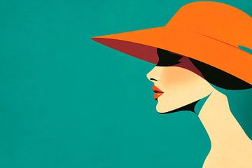 Elegance in the glow of colour Hats of fantasy Colourful by Poster Art Shop