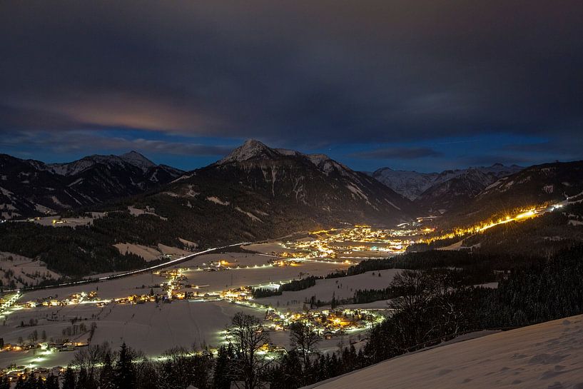 Flachau by night by Christa Kramer