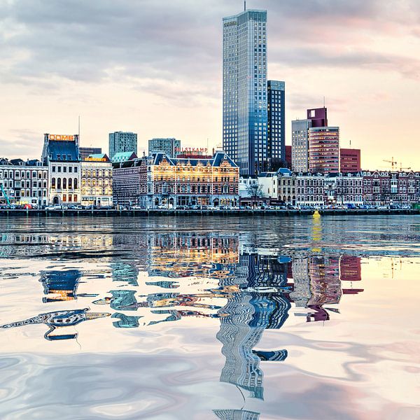 Wasser Reflexion Norderinsel Rotterdam von Frans Blok