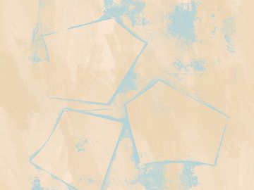 Spring stars. Abstract painting in pastel colors. by Dina Dankers