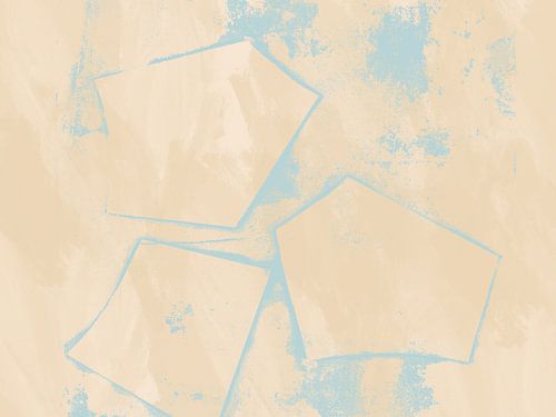 Lente sterren. Abstract schilderij in pastelkleuren.