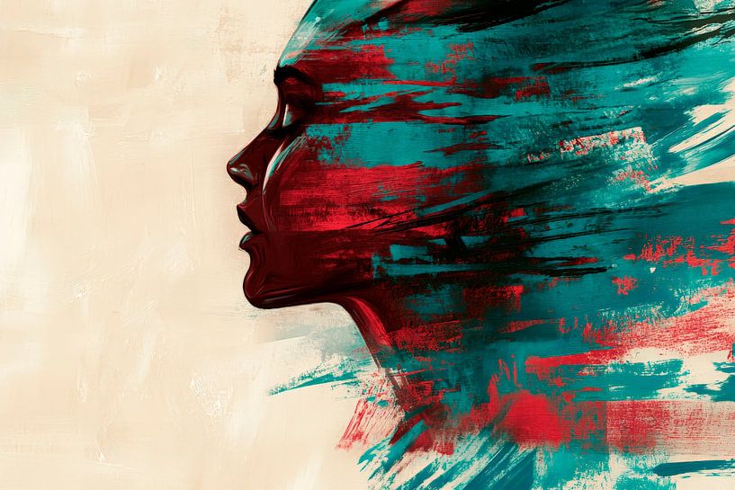 Farbspiel der Emotionen – Profilansicht von Poster Art Shop