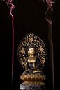 Buddha met gekleurde wierrook van Paul Tolen thumbnail
