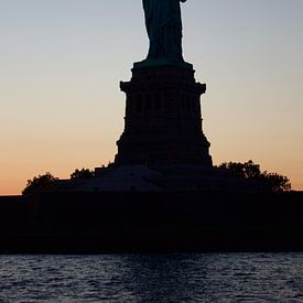 Statue of Liberty New-York City Night Sunset by Bastiaan Bos