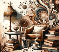 Reading corner with coffee flavour