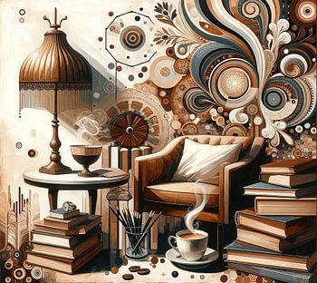 Leeshoek met koffiesmaak