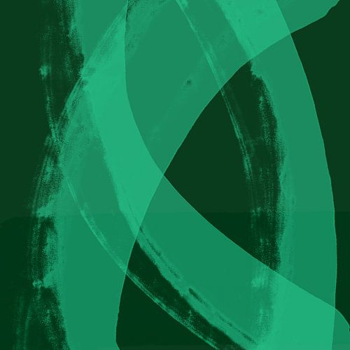 Abstracte lijnen en vormen in licht en donkergroen