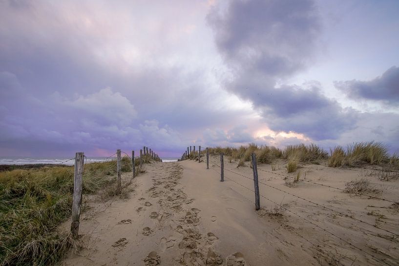 Beach, clouds and the sea by Dirk van Egmond