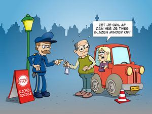 Cartoon; Die Brille abnehmen und zwei Gläser weniger aufsetzen