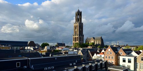Cityscape with Dom tower and Dom church in Utrecht