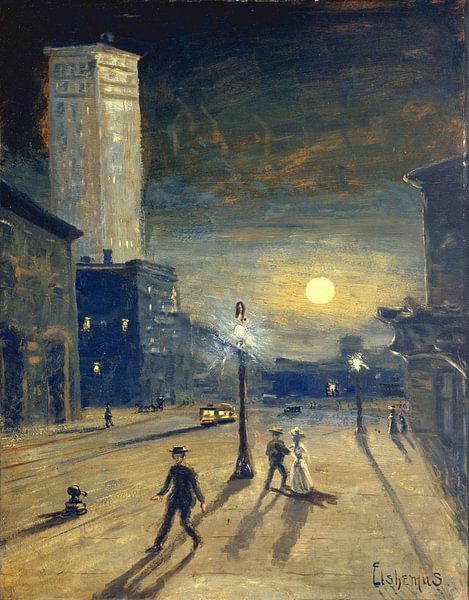 Louis Eilshemius, New York bei Nacht - 1910 von Atelier Liesjes