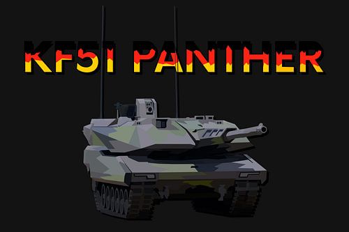 KF51 Panther Low Poly Art Grau Geschenk