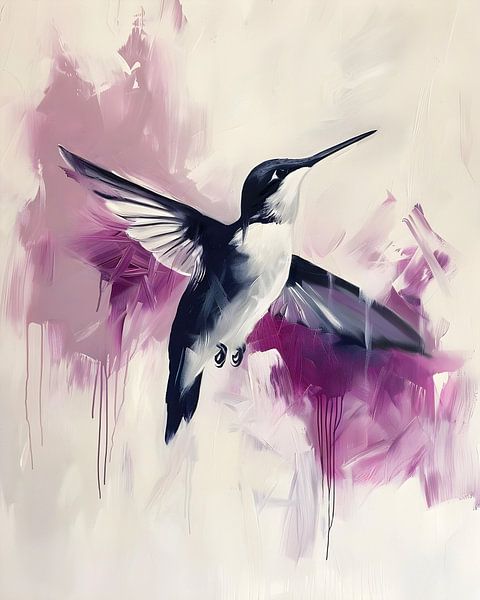Flying hummingbird by But First Framing