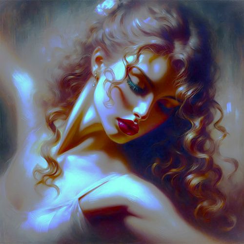 Gracieuze schoonheid in beweging - portret met glanseffect