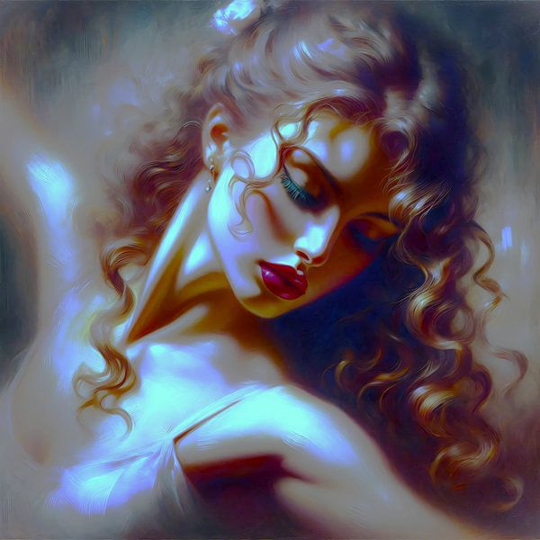 Anmutige Schönheit in Bewegung - Glanz Effekt Portrait von A.D. Digital ART