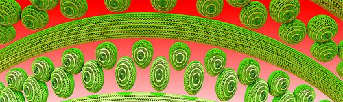Abstracte banner gemaakt van ballen met ballen