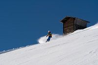 Skiër in de Alpen, Oostenrijk