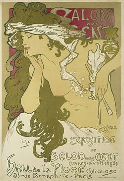 Salon des Cent, XXme Exposition du Salon des Cent (1896) door Alphonse Mucha van Peter Balan
