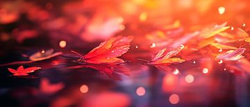 Herfstbladeren in zacht licht - Esthetiek van Poster Art Shop
