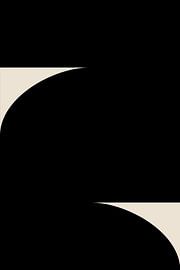 Formes abstraites en noir et blanc IX sur Dina Dankers