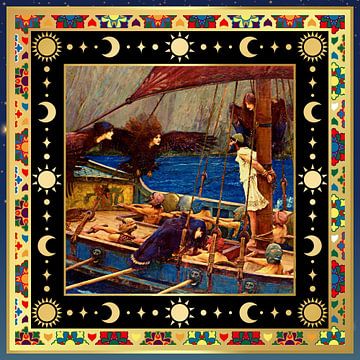 S.F. Remastered Version of Ulysses and the Sirens by John William Waterhouse by Silver Fox Art Decor