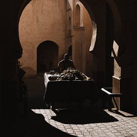 Entering the Medina with a Cart of Bananas by Remon Rijper