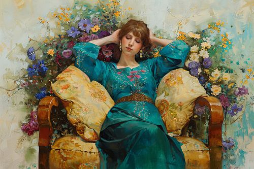 abstract portret van vrouw