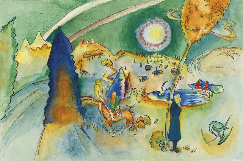Watercolor for Poul Bjerre, Wassily Kandinsky by All the Masters