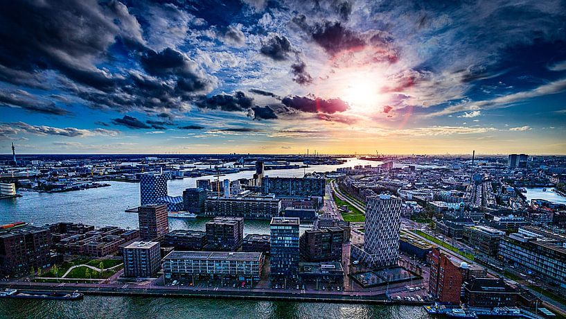 Rotterdam from the Euromast; what a picture! by Hans de Waay