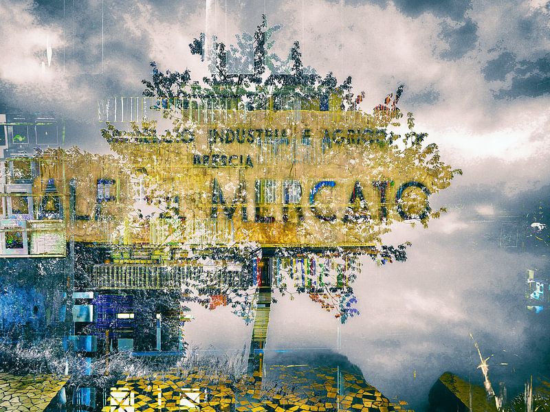 The yellow tree in the storm by Gabi Hampe