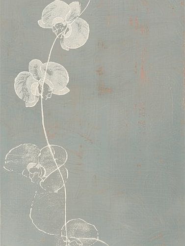 Botanisch abstract in Japandi stijl, orchidee