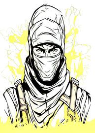 ninja portrait by ahmad hanan attaki