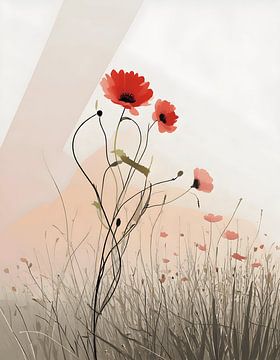 De elegantie en soepelheid van de klaproos van Martine Affre Eisenlohr