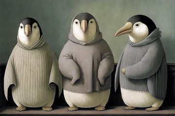 Penguins Vintage by Jacky