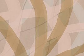 Abstract watercolor lines in neutral pastel colors no. 2 by Dina Dankers