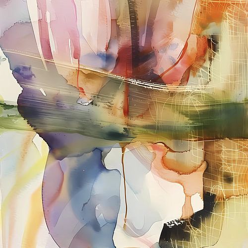 aquarel of inkt abstracte achtergrond