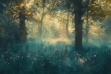 Das Flüstern des Lichts im verzauberten Wald von Eva Lee