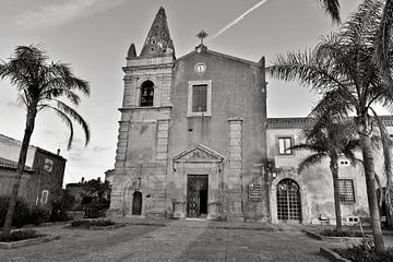 The church of the godfather in Forza d'Agrò - monochrome