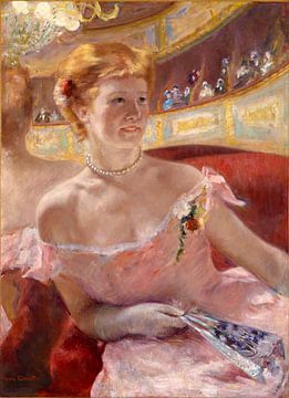 Mary Cassatt. Woman with a Pearl Necklace in a Loge