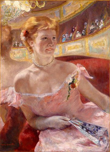 Mary Cassatt. Woman with a Pearl Necklace in a Loge