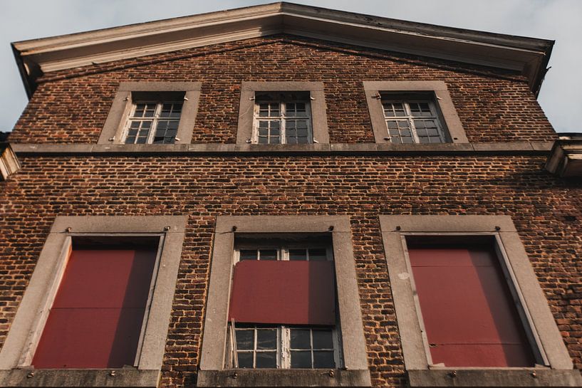 Red Shutters of an Abandoned Castle by Melvin Meijer