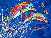 Jumping dolphins by Happy Paintings thumbnail