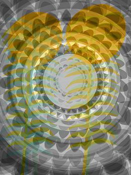 Cordoba kaleidoscope flower on grey